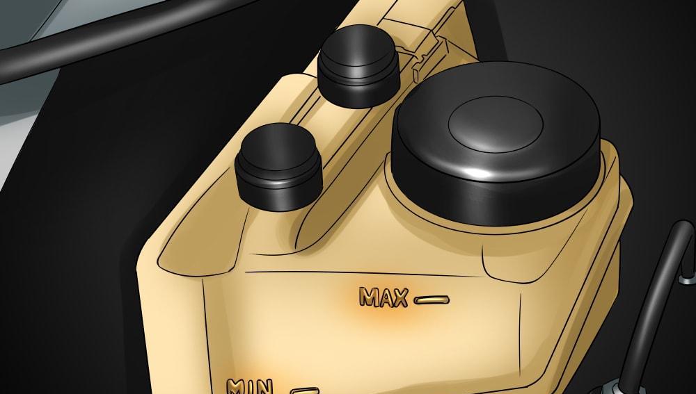 Étape 1 : Vérifier le niveau du liquide de frein.