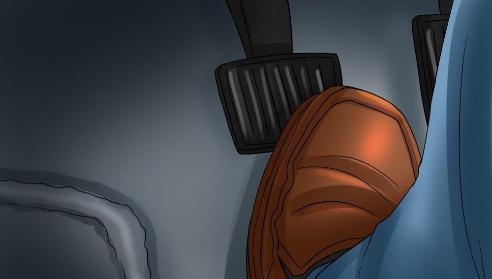 Étape 3 : Vérifiez si la pédale de frein est bien enfoncée.