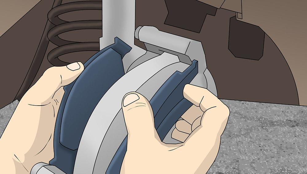 Partie 1 de 1 : Installation des plaquettes de frein