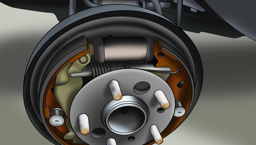 Partie 3 de 4 : Installation des sabots et des tambours de frein