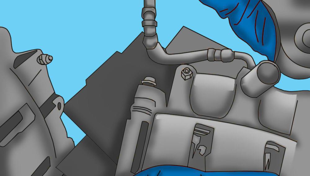 Partie 3 de 4 : Transfert de la conduite de frein vers le nouvel étrier