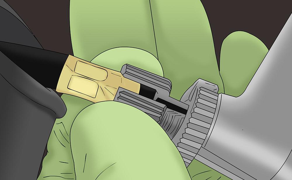 Partie 3 de 5 : Démontage du dispositif de réglage externe du câble d'embrayage