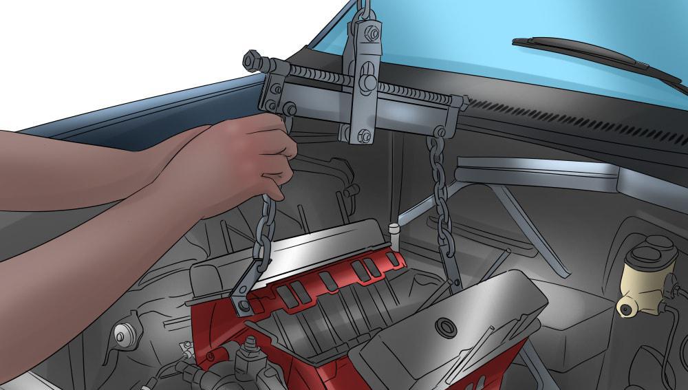 Partie 4 sur 9 : Démontage du moteur du véhicule