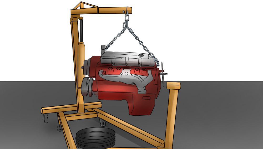Partie 5 sur 9 : Montage du moteur sur le support moteur