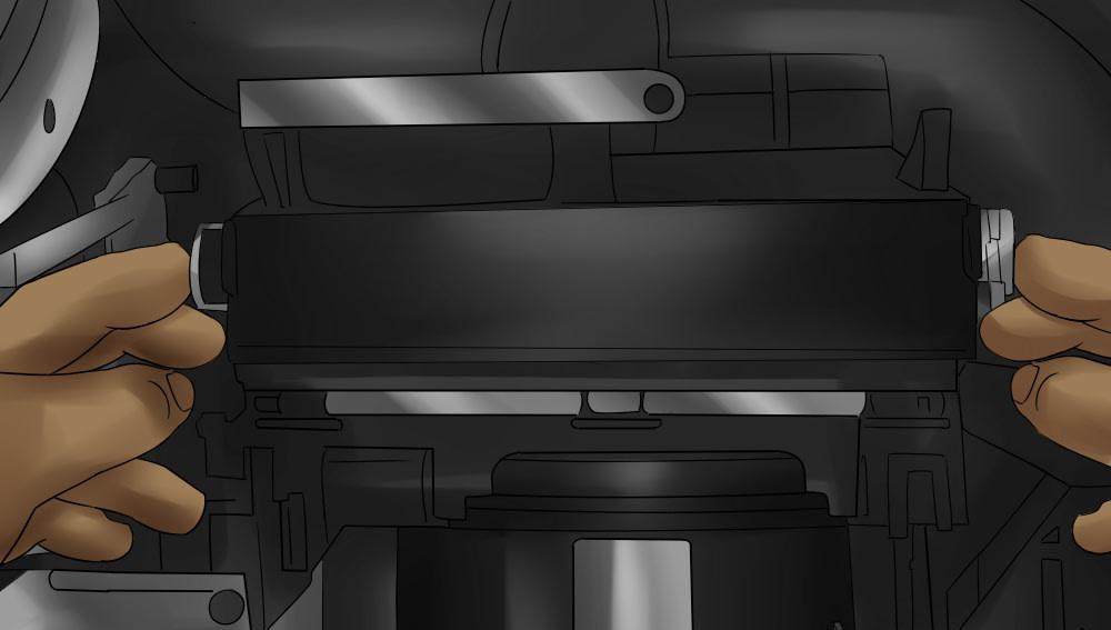 Remplacer le filtre à air de l'habitacle qui se trouve derrière la boîte à gants