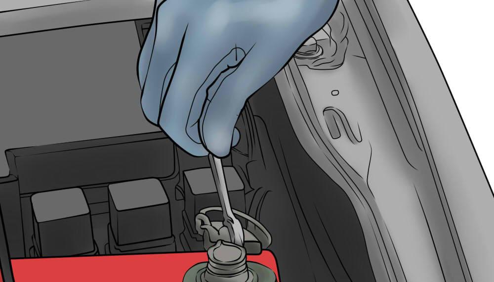 Vérifiez la batterie avec un voltmètre