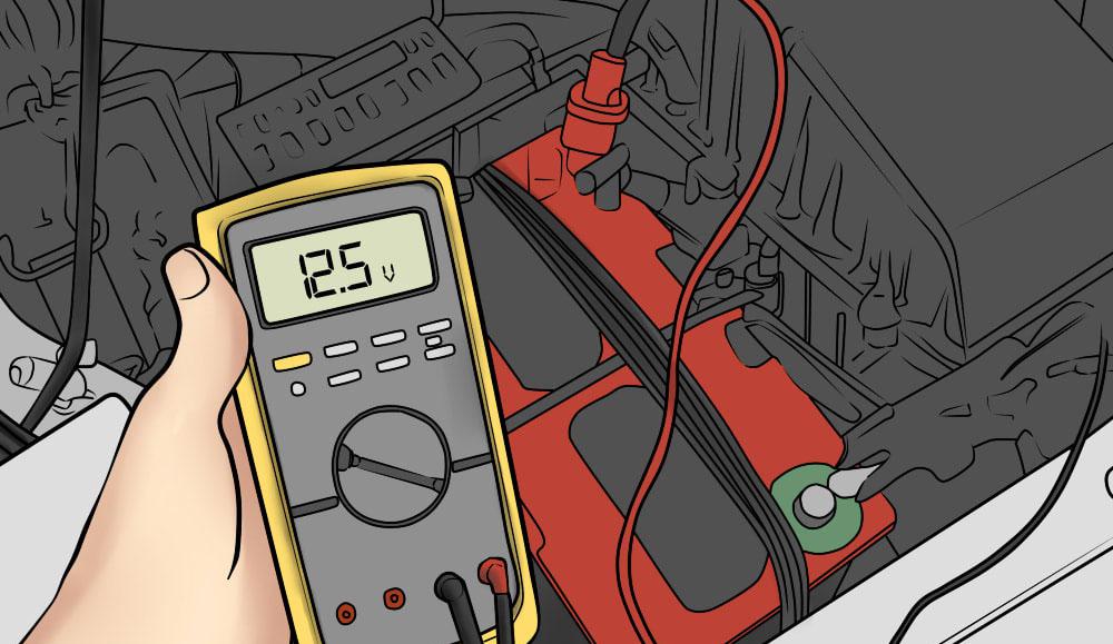 Vérifiez la corrosion de la batterie
